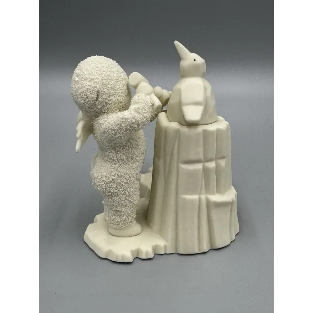 Department 56 I’m An Artist Porcelain White Figurine Child with Penguins 6842-0
